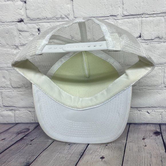 Rockstar Energy Drink Hat Cap Snapback White Trucker Mesh Rope Print Logo Sports - Picture 7 of 10